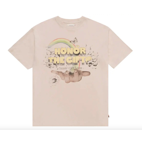 NWT Honor The Gift Palms T-Shirt | Tan, XX-Large, reading rainbow - Picture 1 of 4